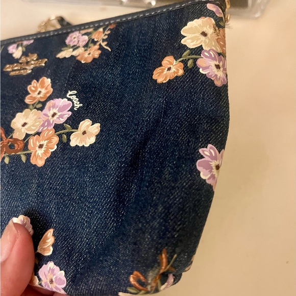 Coach Floral Denim Crossbody Bag - Picture 9 of 13